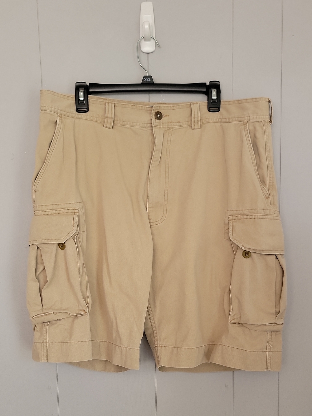 Polo Ralph Lauren Men's Cargo Shorts 38x10 Cream Chino 67 100% Heavy Cotton